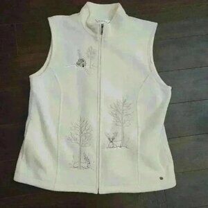 Christmas Cream Fleece Cozy Wearable Art Costal Grandma Cottagecore vest